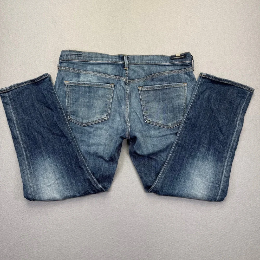 Citizens of Humanity Emerson Slim Boyfriend Jeans Medium Wash Blue Denim 36